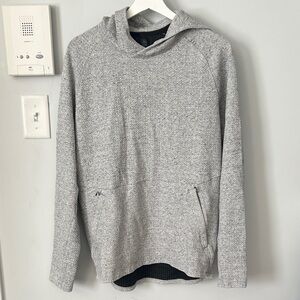 lululemon athletica Men's Heathered Gray Zip-Up Sweater